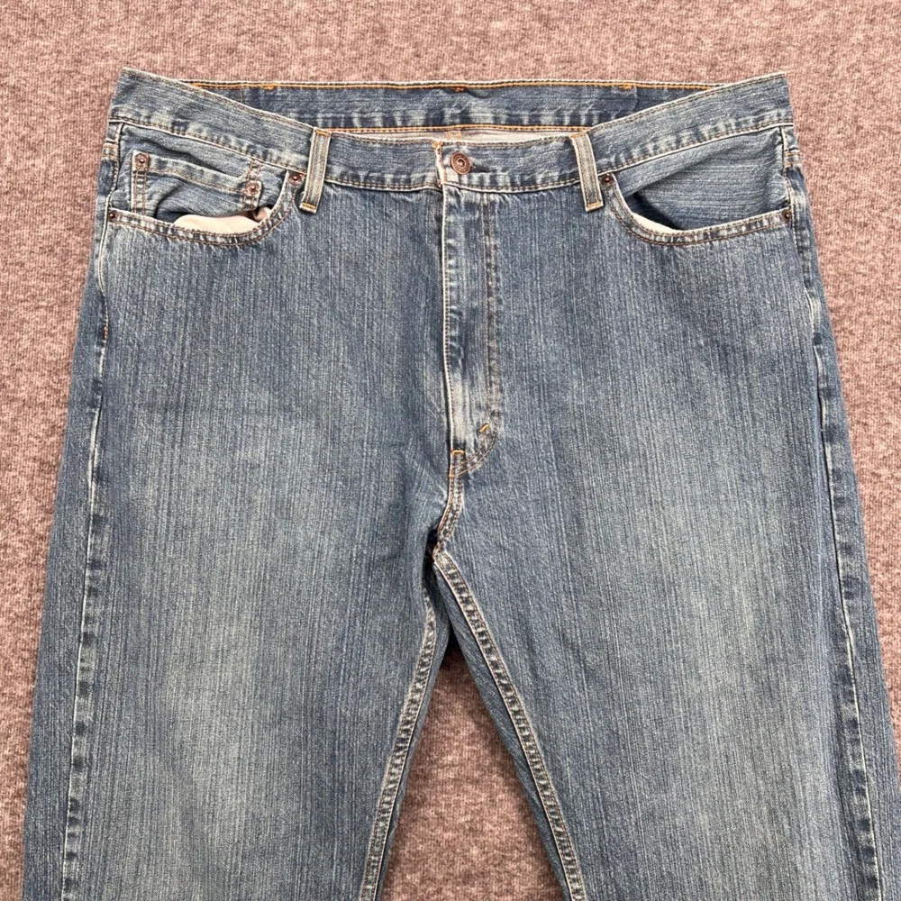 Levis 559 Relaxed Straight Jeans Mens 42x32 Medium‎ Wash Blue Denim 100% Cotton